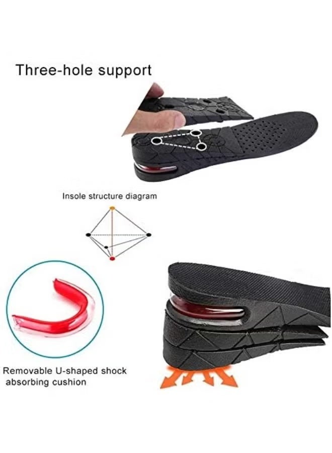 Adjustable Height Increase Insoles for Men & Women, 4-Layer Air Cushion Heel Lift Inserts (3cm–9cm), Shock Absorbing Taller Insoles for Shoes, Comfortable Breathable Elevator Shoe Pads for Height Boost & Confidence - Image 2
