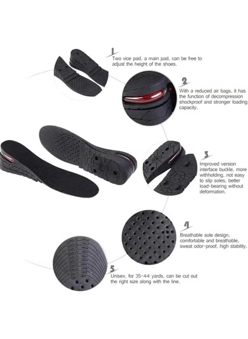 Adjustable Height Increase Insoles for Men & Women, 4-Layer Air Cushion Heel Lift Inserts (3cm–9cm), Shock Absorbing Taller Insoles for Shoes, Comfortable Breathable Elevator Shoe Pads for Height Boost & Confidence - Image 3