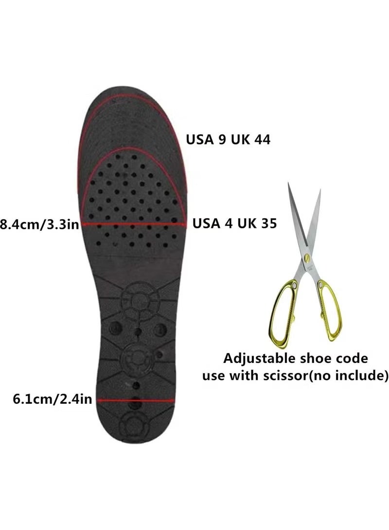 Adjustable Height Increase Insoles for Men & Women, 4-Layer Air Cushion Heel Lift Inserts (3cm–9cm), Shock Absorbing Taller Insoles for Shoes, Comfortable Breathable Elevator Shoe Pads for Height Boost & Confidence - Image 4