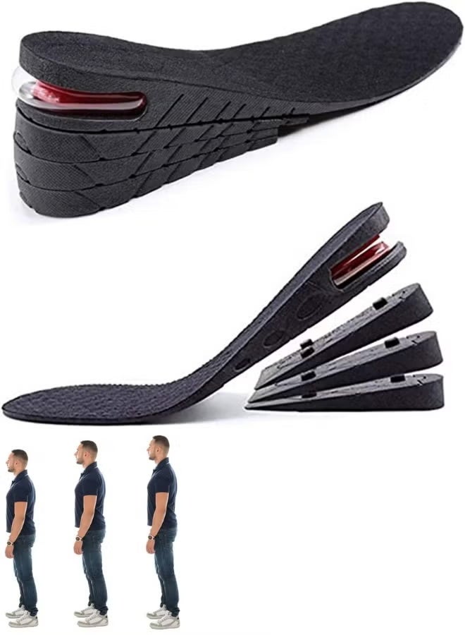 Adjustable Height Increase Insoles for Men & Women, 4-Layer Air Cushion Heel Lift Inserts (3cm–9cm), Shock Absorbing Taller Insoles for Shoes, Comfortable Breathable Elevator Shoe Pads for Height Boost & Confidence - Image 1