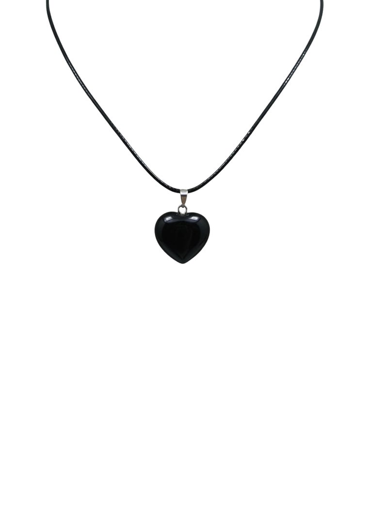 British Fossils Natures Gift Necklace Obsidian - Image 1