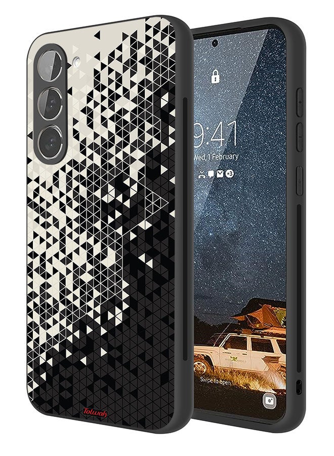 Tolwak Samsung Galaxy S23 5G Protective Case Cover Pattern Digital Art Triangle - Image 1