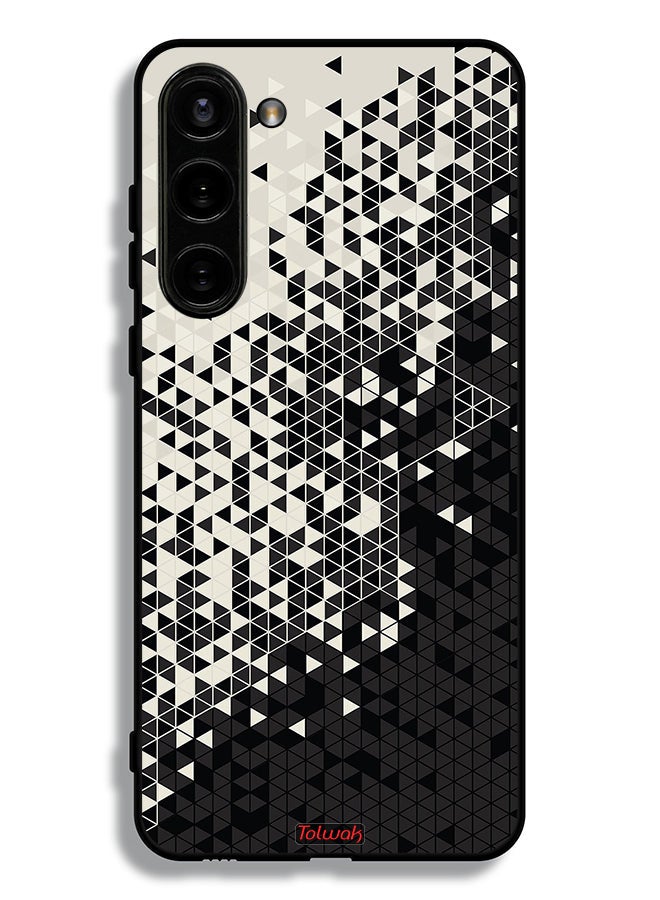 Tolwak Samsung Galaxy S23 5G Protective Case Cover Pattern Digital Art Triangle - Image 3
