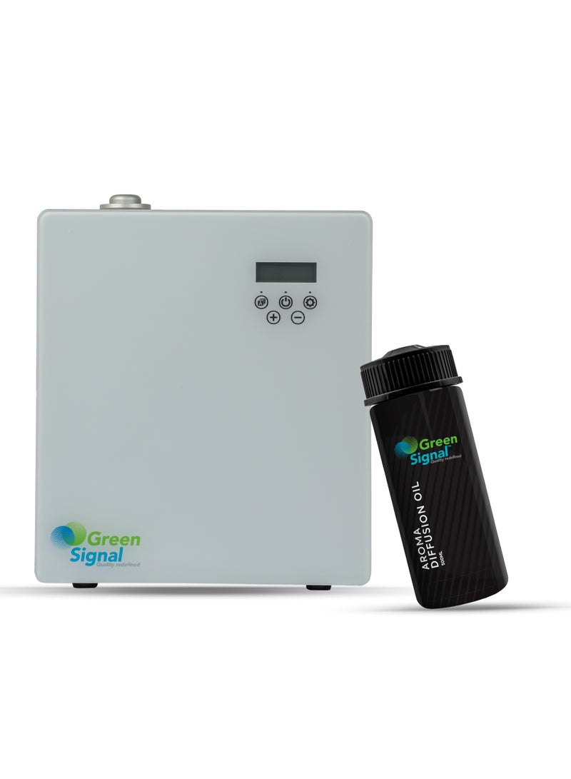 Green Signal Green Signal Combo Offer - Aroma Oil Classic Diffuser Machine - Small (White) with Sky Aroma Diffuser Oil (170ml)  - Image 1