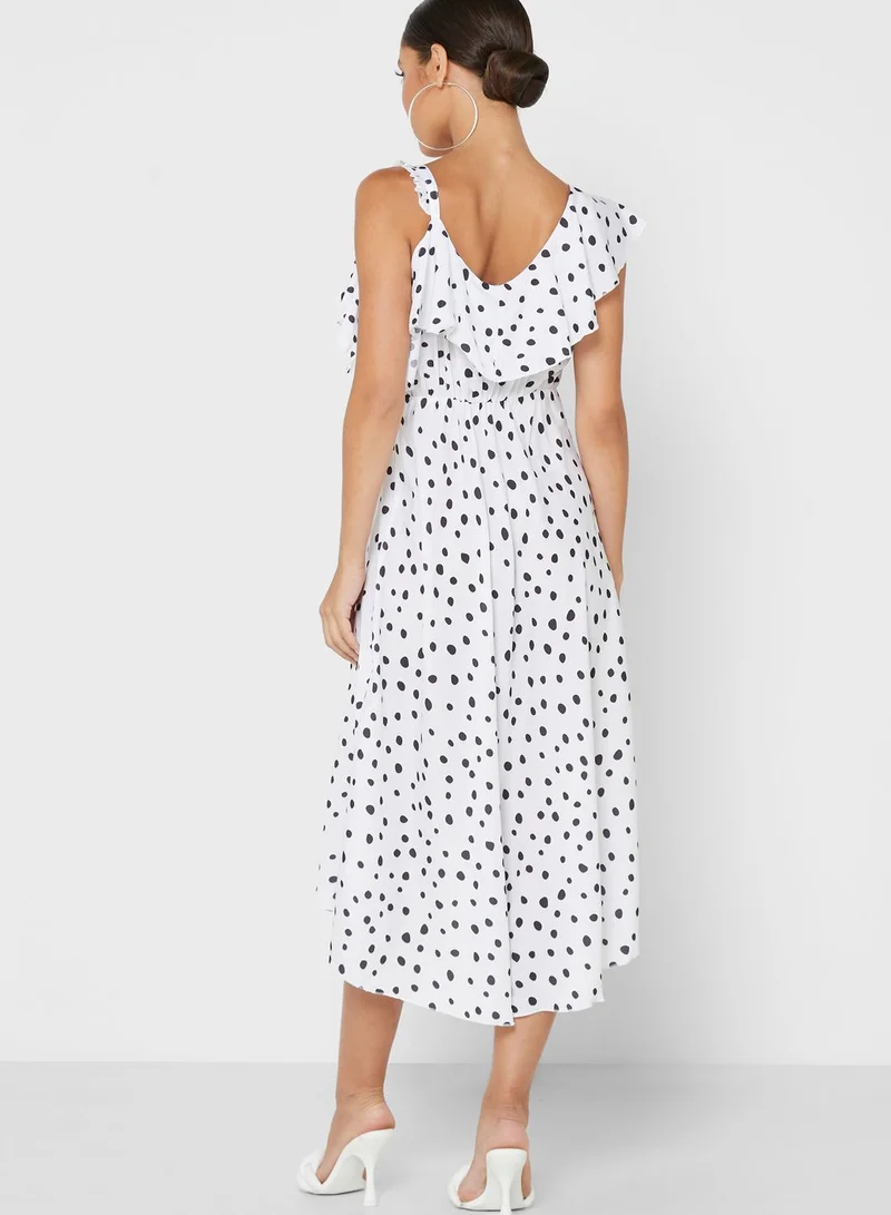 ELLA Frill Detail Wrap Dress