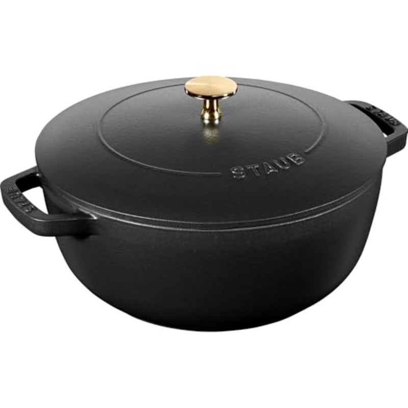 Cast Iron Essential French Oven, Dutch Oven, 5-quart, serves 5-6, Made in France - Matte Black - Image 1