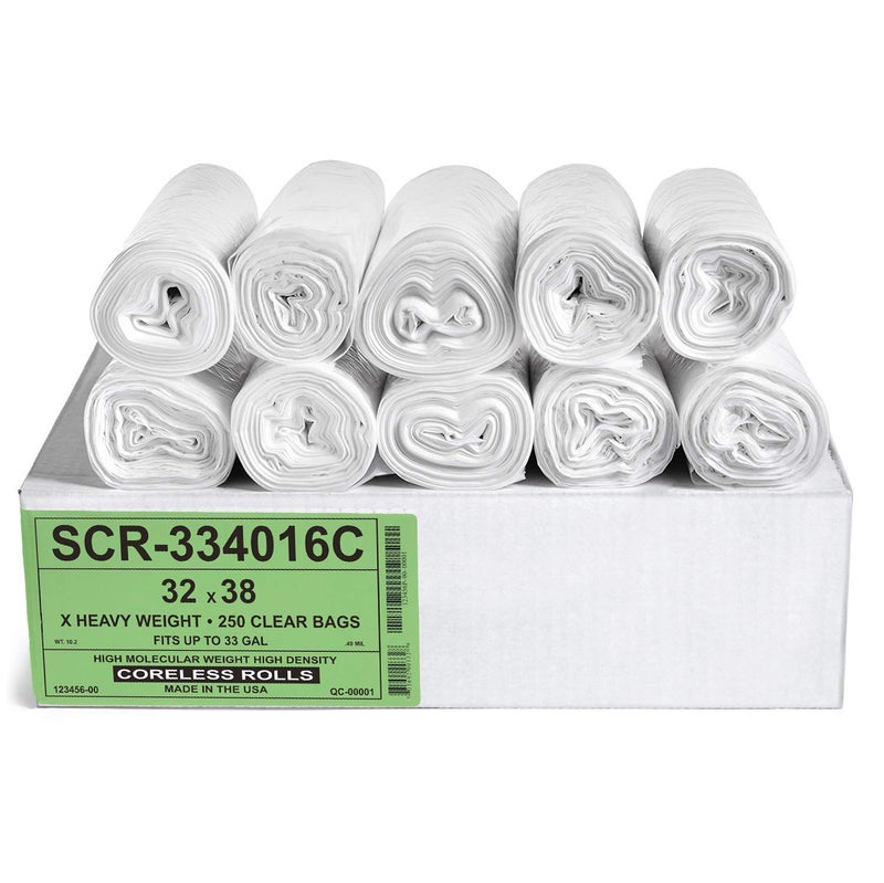 Aluf Plastics SCR -334016C Gallon Trash Facs - (Commercial 250 Pack) - Source Series Series قيمة عالية الكثافة 16 ميكرون (Equiv) - مخصص لورق حمام المكتب المنزلي Styrofoam - Image 2