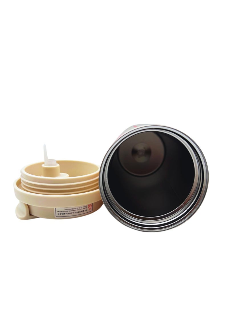 ELITZHUB Premium Stainless Steel Flower Tumbler Travel/Coffee Mug Vacuum Insulated Food Grade Leak Proof Perfect for Travel & Everyday Use Office Gym Home 12 Hours Hot Cold BPA Free 500ml Orange - Image 5