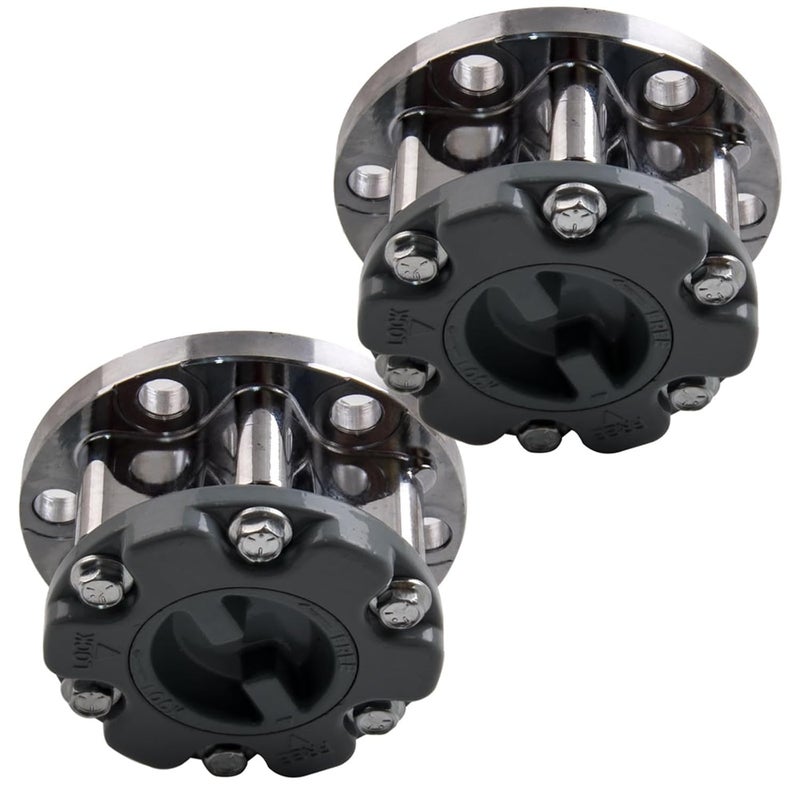 QASULER 2PCS Free Wheeling Hub Lock for Mitsubishi 4x4 - Image 2