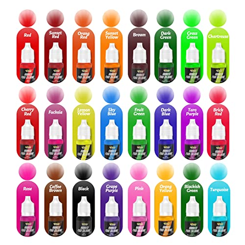 FUTEBO Cake Airbrush Decorating Kit with Compressor: Futebo Cookie Airbrush Kit with 24 Vivid Airbrush Liquid Food Colors, Decorate Cakes, Desserts or Other Baking Food(Color: White) - Image 4