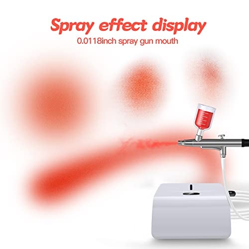 FUTEBO Cake Airbrush Decorating Kit with Compressor: Futebo Cookie Airbrush Kit with 24 Vivid Airbrush Liquid Food Colors, Decorate Cakes, Desserts or Other Baking Food(Color: White) - Image 5