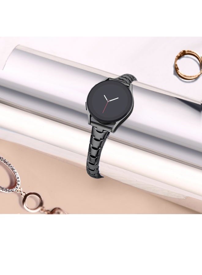 PlusRoc Stainless Steel Band Compatible with Samsung Galaxy Watch 7 6 5 4 40mm 44mm/Watch 6 Classic 43mm 47mm/Watch 4 Classic 42mm 46mm/Watch 5 Pro 45mm, Slim Bracelet Adjustable for Women, Black - Image 3