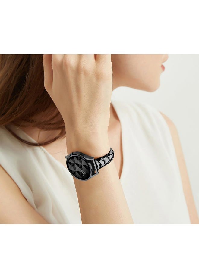 PlusRoc Stainless Steel Band Compatible with Samsung Galaxy Watch 7 6 5 4 40mm 44mm/Watch 6 Classic 43mm 47mm/Watch 4 Classic 42mm 46mm/Watch 5 Pro 45mm, Slim Bracelet Adjustable for Women, Black - Image 2