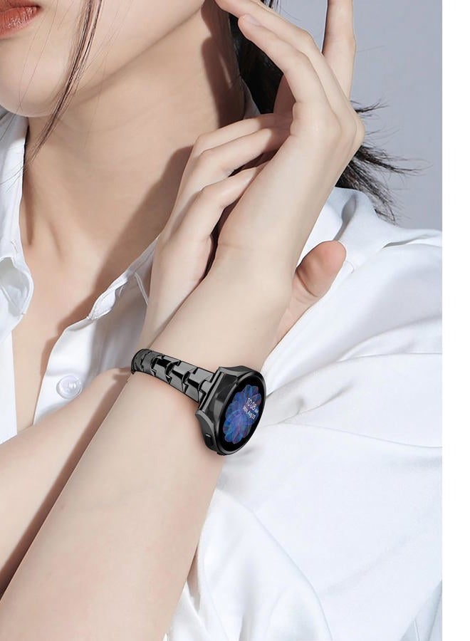 PlusRoc Stainless Steel Band Compatible with Samsung Galaxy Watch 7 6 5 4 40mm 44mm/Watch 6 Classic 43mm 47mm/Watch 4 Classic 42mm 46mm/Watch 5 Pro 45mm, Slim Bracelet Adjustable for Women, Black - Image 4