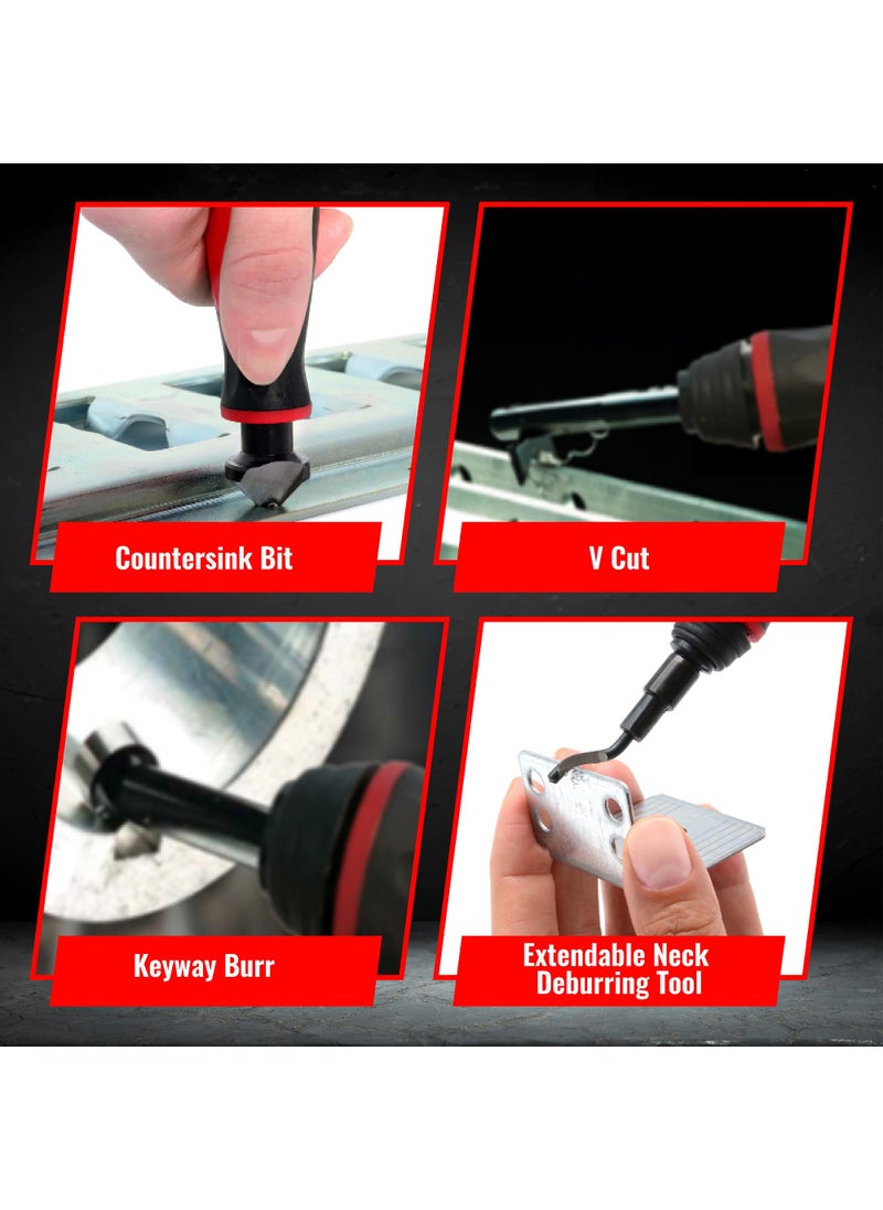 AFA Tooling Approved for Automotive AFA Tooling - Deburring Tool 7 Piece Kit - Deburring and Reamer Tools - Works on Metal, Resin, PVC Pipes, Copper, Plastic and 3D Printed Edges - Plumbing & 3D Printing Burr Removal Reamer Tool  - Image 5