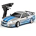 SVERTIBO LD1899 118 Scale RC Drift Car GTR R34 24GHz RWD Mini Model Car with Gyro Alloy Body Shell Racing Cars for Adults Toys SilverBlue - Image 2