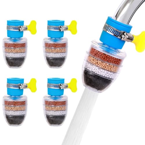 ROKTRY Activated Carbon Faucet Water Filters Universal Interface Home Kitchen Faucet Tap Water Clean Purifier Filter Cartridge Five Layer Water Filter-Pack of 2 - Image 1