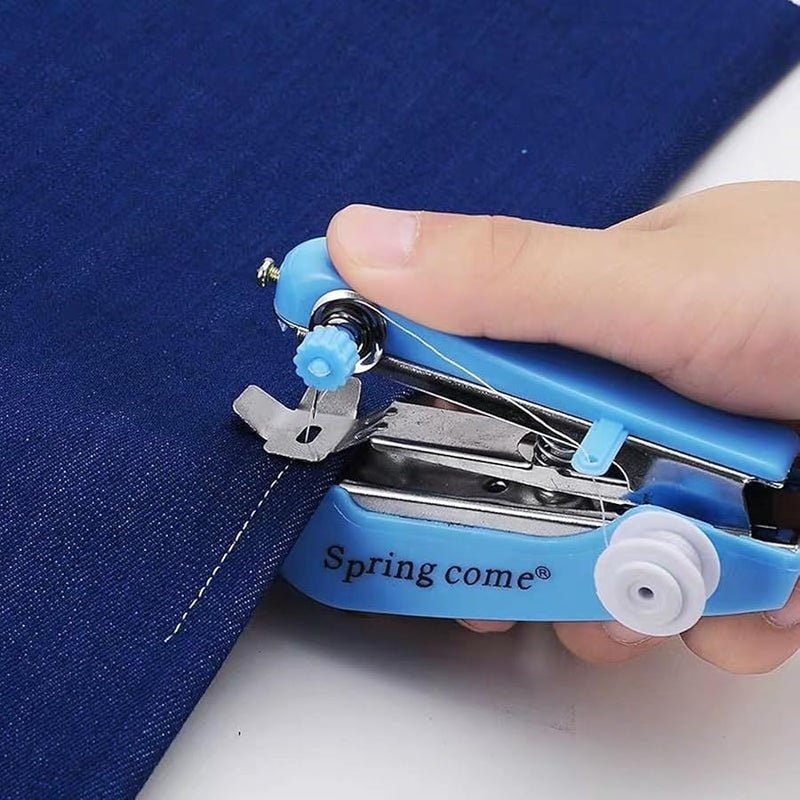 Portable Handheld Sewing Machine Mini Manual For Daily Home Clothes Repair - Image 3