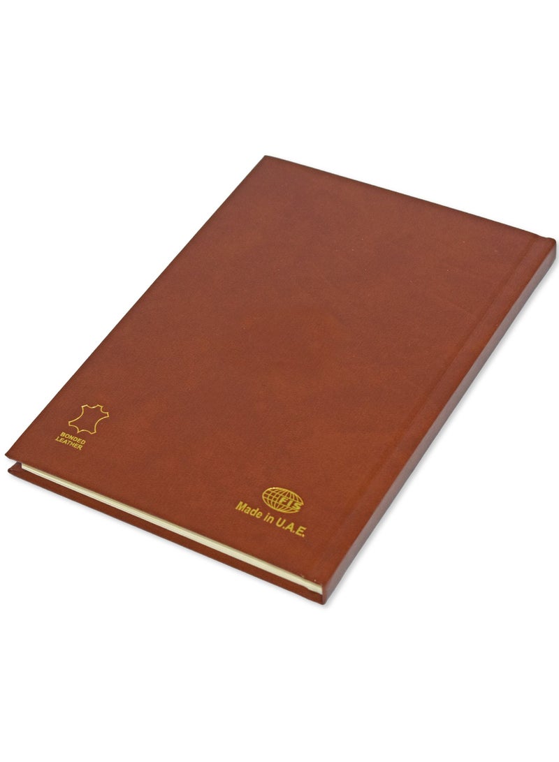 FIS Notebook Bonded Leather, Size A5, Italian Ivory Paper, 70 GSM, 196 Pages, 8 mm Ruled, Hard Cover, Colour Brown - FSNBHCA5IVBLBR - Image 4