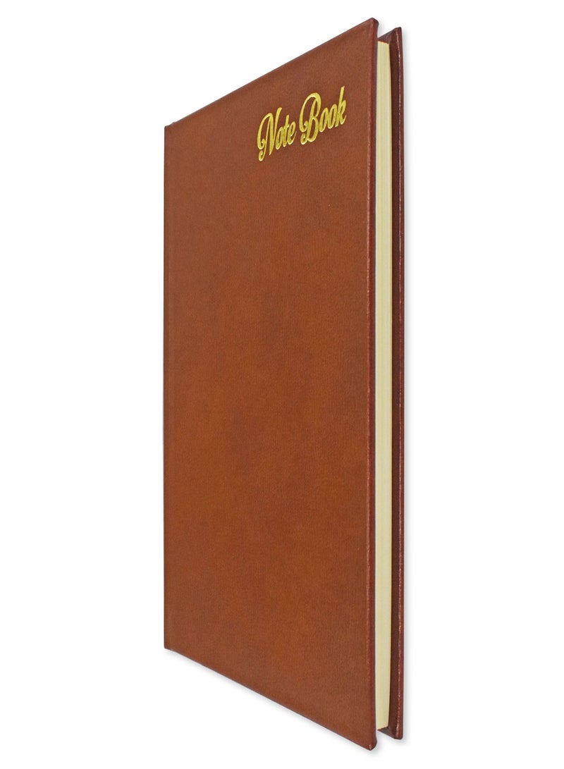 FIS Notebook Bonded Leather, Size A5, Italian Ivory Paper, 70 GSM, 196 Pages, 8 mm Ruled, Hard Cover, Colour Brown - FSNBHCA5IVBLBR - Image 3