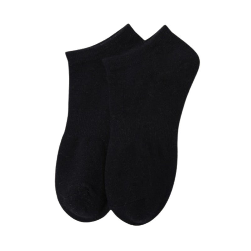 Breathable Cotton Socks Unisex Spring Summer [black] short cylinder