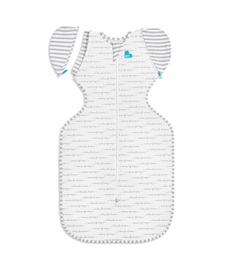 Love to Dream Swaddle Up Transition Swaddle, Patented Zip-Off Wings, Gently Help Baby Transition from Being Swaddled to Arms Free When Showing Signs of Rolling, 1.0 TOG, 13-19 lbs, White - Image 1