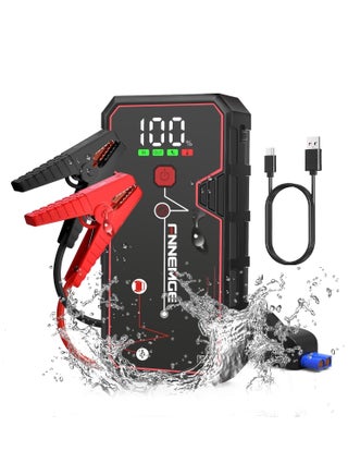 Portable Car Battery Jump Starter - Black