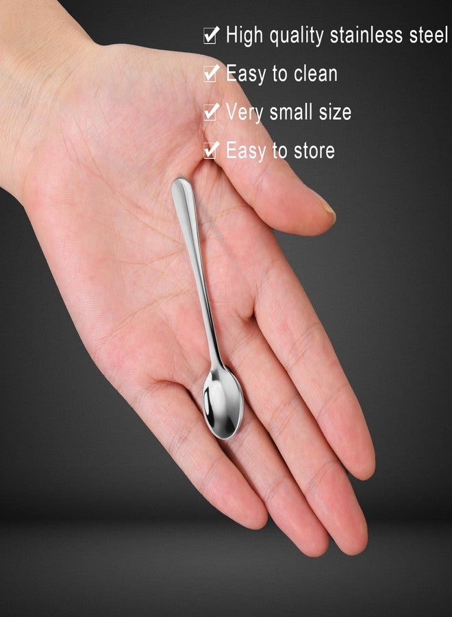 Solldgt 8Pcs Tiny Stainless Steel Spoons for Spices Jars, 2.9 Inch Mini Condiment Spoons, Silverware for Spice, Salt, Seasoning, Honey, Sugar - Image 4