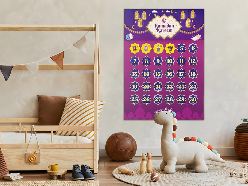 OLEEK ramadan calendar for kids - ramadan gifts for kids - ramadan decorations for home 2026 - ramadan countdown calendar - ramadan table decor - ramadan advent calendar - زينة رمضان كريم ديكور - Image 4
