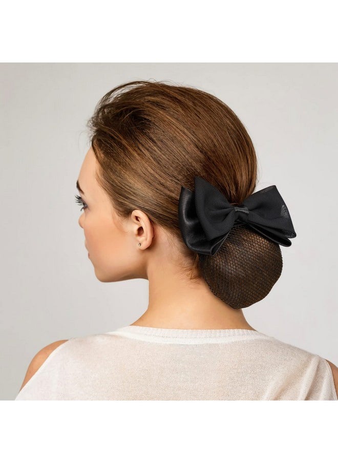 Beaupretty Beaupretty 4 Pieces Women Hair Bun Cover Net Hair Snood Net Barrette Mesh Clip Elastic Butterfly Bun Bow Headdress  - Image 3