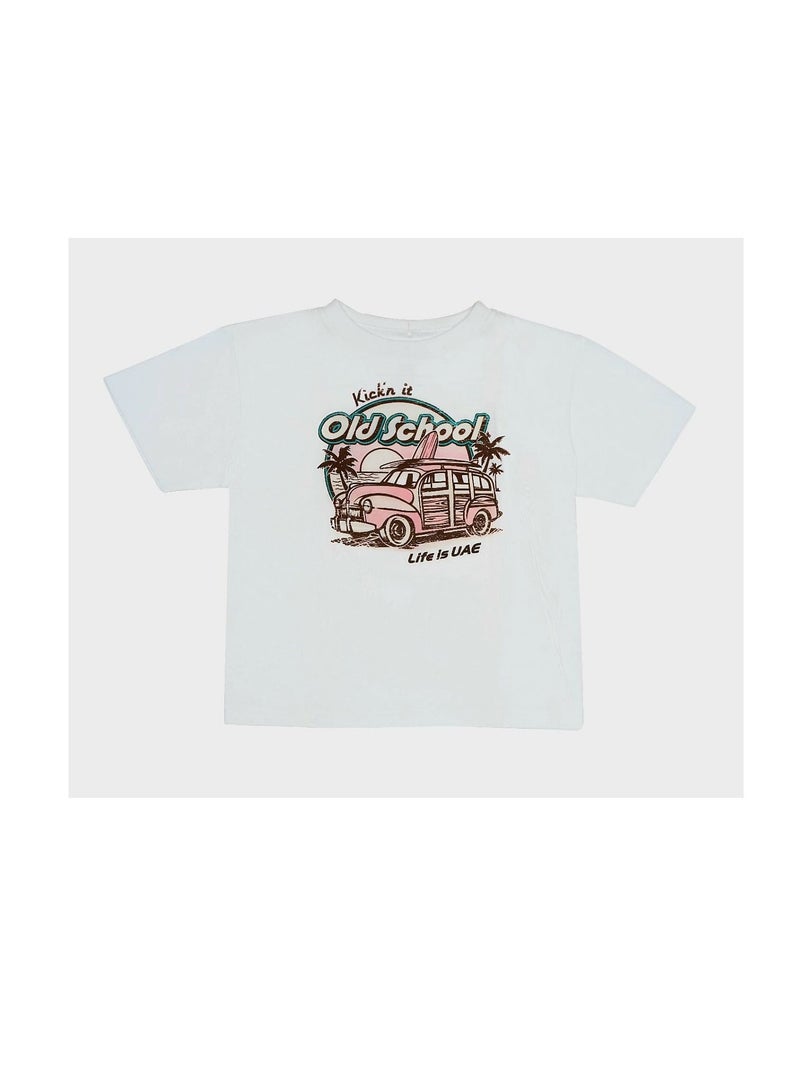 Del Sol Color Change Del Sol White T-Shirt Printed For Toddlers,Old School Woody Print Design  Change Color Under The Sun - Image 2