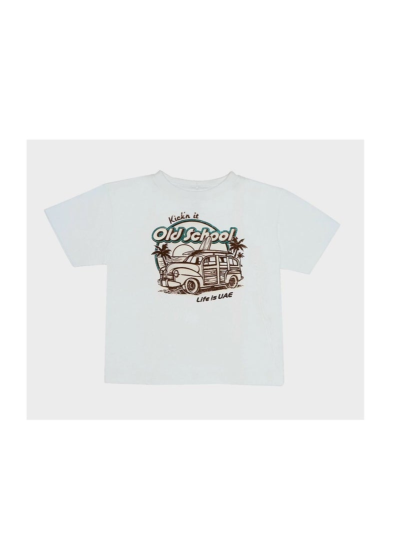Del Sol Color Change Del Sol White T-Shirt Printed For Toddlers,Old School Woody Print Design  Change Color Under The Sun - Image 3