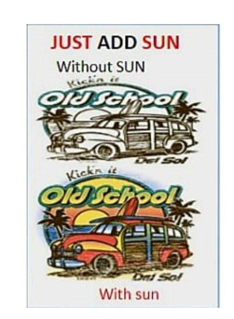 Del Sol Color Change Del Sol White T-Shirt Printed For Toddlers,Old School Woody Print Design  Change Color Under The Sun - Image 5