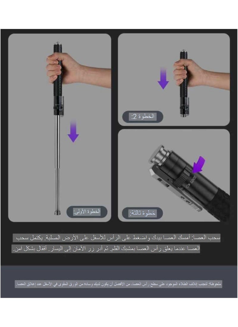 ELIKLIV - Multifunctional Outdoor Tools for Travel, Self-Defence Car Emergency Rescue Tool, Car Window Breaker Life-Saving Rescue Tool, Automatic Retractable Walking Stick - Image 1
