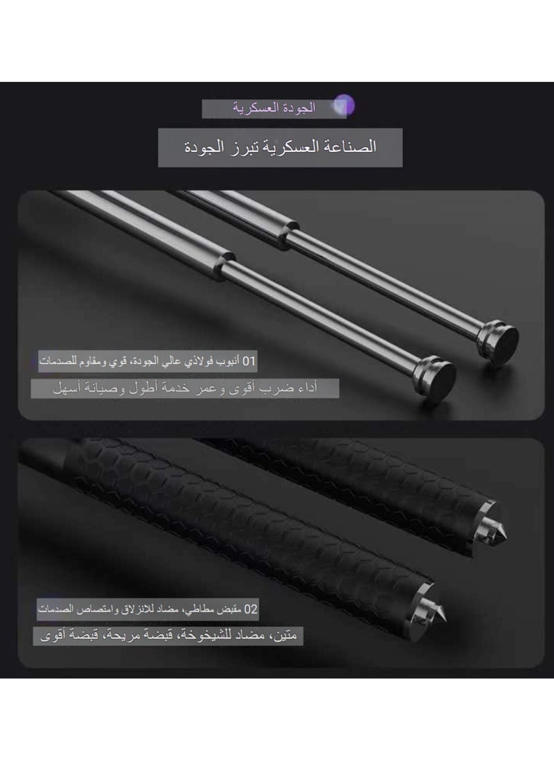 ELIKLIV - Multifunctional Outdoor Tools for Travel, Self-Defence Car Emergency Rescue Tool, Car Window Breaker Life-Saving Rescue Tool, Automatic Retractable Walking Stick - Image 1
