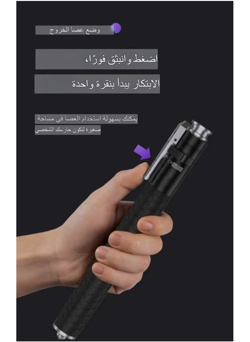 ELIKLIV - Multifunctional Outdoor Tools for Travel, Self-Defence Car Emergency Rescue Tool, Car Window Breaker Life-Saving Rescue Tool, Automatic Retractable Walking Stick - Image 1