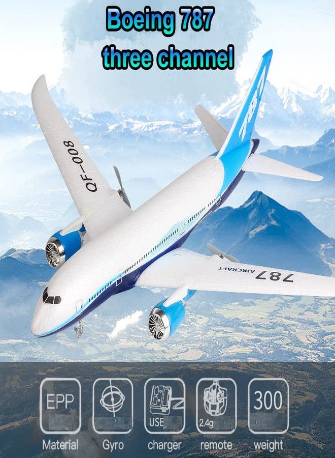 طائرة بوينغ 787 ذات الجناح الثابت للتحكم عن بعد من Ssccgym QF008، مناسبة للمبتدئين والخبراء من عمر 14 عامًا فما فوق. طائرة هواية تعمل بالتحكم عن بعد بثلاث قنوات، تحلق على ارتفاع 1000 متر، مزودة بوصلة خاصة. - Image 2