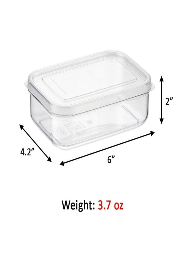 Lustroware (Set of 6) Micro Clear 21oz Kitchen Pantry Food Storage Container Set with Lid, Shatterproof, BPA Free, Dishwasher, Microwave Safe Canister, Fridge Refrigerator Organizer, Made in Japan - Image 2