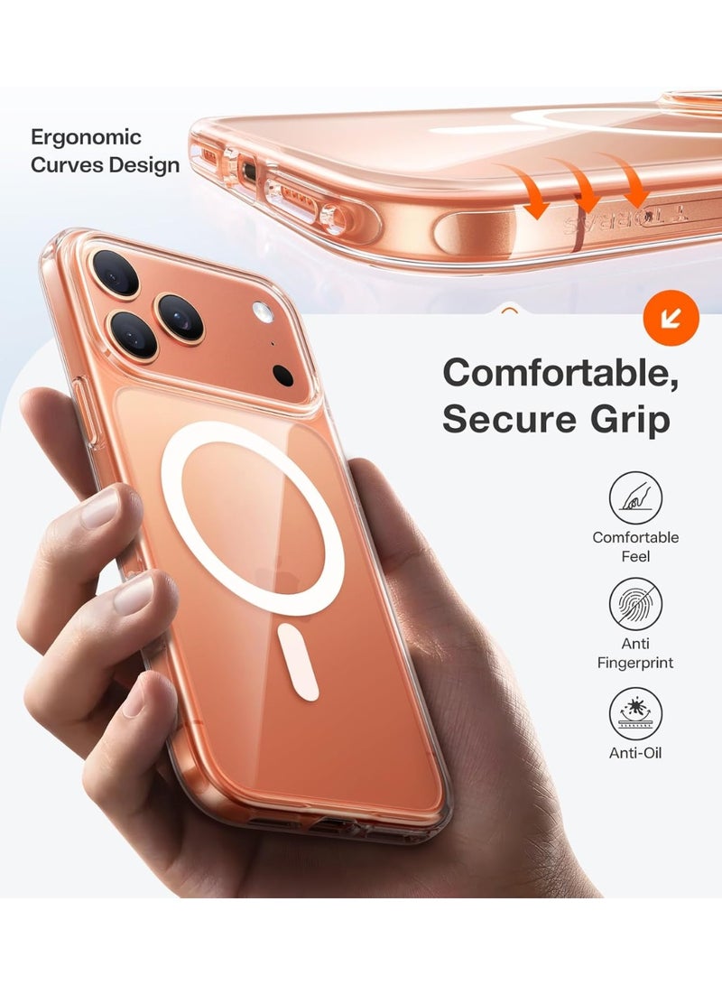 ANYOGRO Compatible with Apple iPhone 17 Pro Max Case, Magnetic MagSafe Support, Military-Grade Drop Protection,iPhone 17 Pro Max Cover with Independent Camera Button, Clear - Image 3