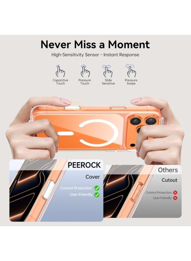 ANYOGRO Compatible with Apple iPhone 17 Pro Max Case, Magnetic MagSafe Support, Military-Grade Drop Protection,iPhone 17 Pro Max Cover with Independent Camera Button, Clear - Image 5