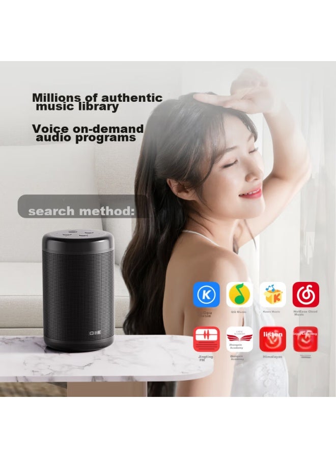 Small Xiaodu Smart Speaker, Dajingang, Subwoofer, Ai Voice-controlled Radio Bluetooth Speaker, Children's Early Education Machine Storytelling Machine Voice Enlightenment, Elderly Companion Gift - Image 4