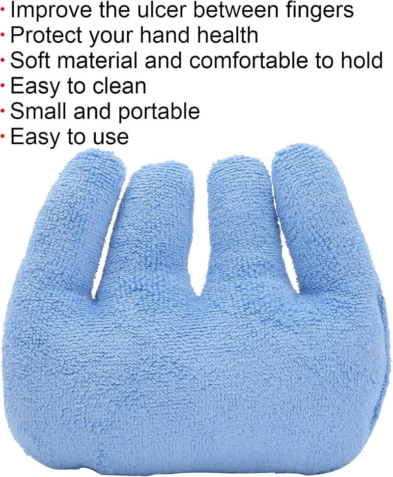 woobles Hand Contracture Cushion Palm Grips Finger Rehabilitation Training Device Finger Separator, Comfortable Protection & Finger Separation(Blue) - Image 5