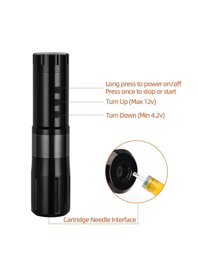 ATOMUS - Tattoo Pen Rotary Machine Black - Image 1