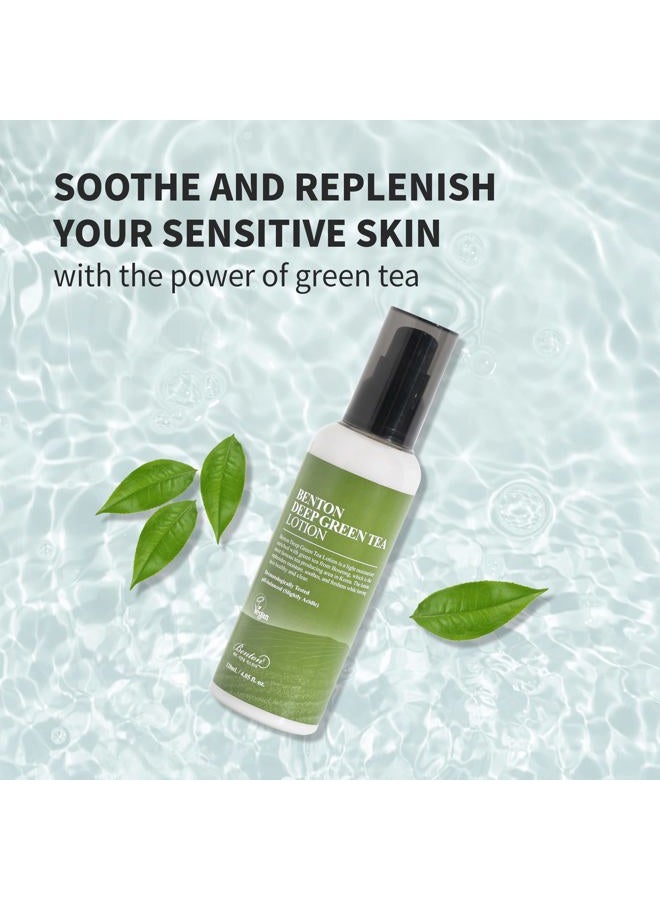 BENTON Deep Green Tea Face Moisturizer 4.05 fl.oz | Hydrating Korean Green Tea Face Lotion | Soothing & Refreshing Moisturizer for Acne Prone Skin - Image 2