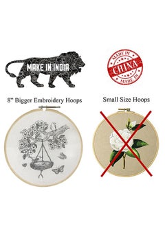 Embroiderymaterial Embroiderymaterial Embroidery Kit Bird Nest Design Digital Printed & Written Instructions All Material  - Image 4