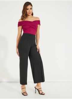 Styli Solid Off Shoulder Bodysuit with Wrap Detail  - Image 2