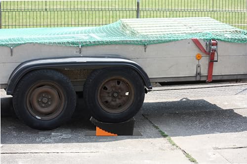 OULEME Raised Tire Change Ramp, Curved Leveling Blocks, for RV Camper Trailer Tire Lifts up to 6" with Wheel Chock, Rubber Pad, Dual Axle Tandem Wheel Aid (1 Pack) - Image 4