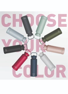 BEOLA 1200ml Water Bottle 18/8 Stainless Steel 304 Double Wall Insulated Thermos Bottle with a wide mouth, 2 lids included, Hot Cold Liquids Sports Bottle, 40oz Bottle (Raspberry)  - Image 5