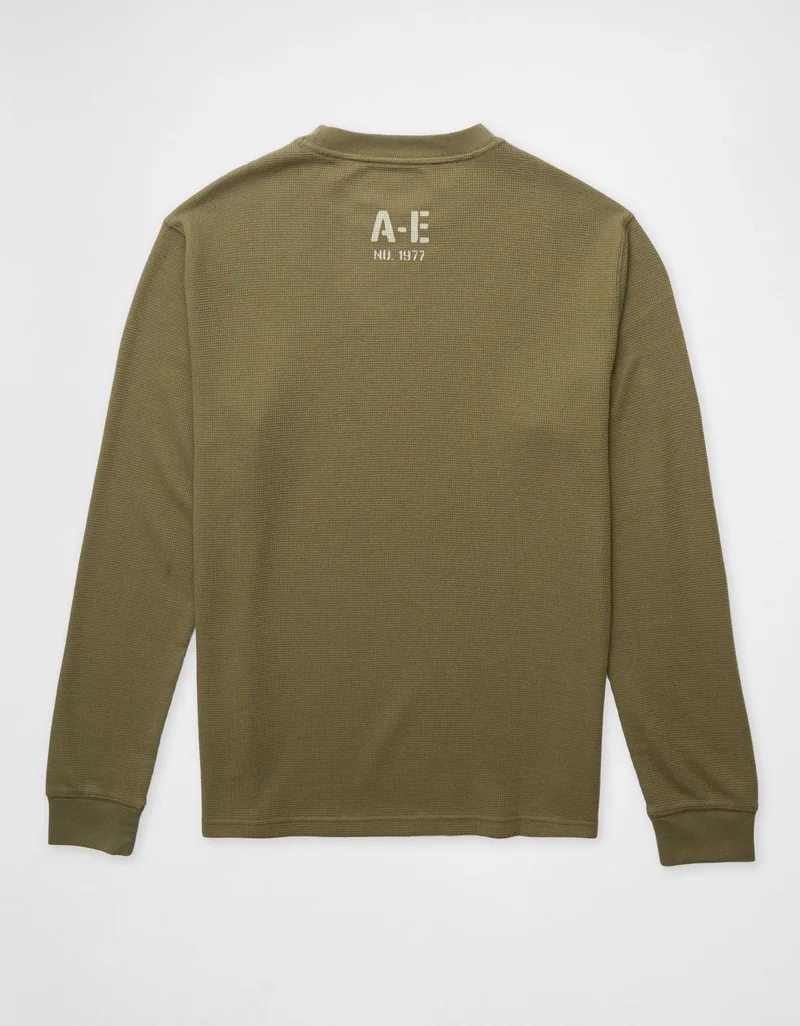 American Eagle  AE Long Sleeve Thermal T-Shirt for Men | Best Price UAE