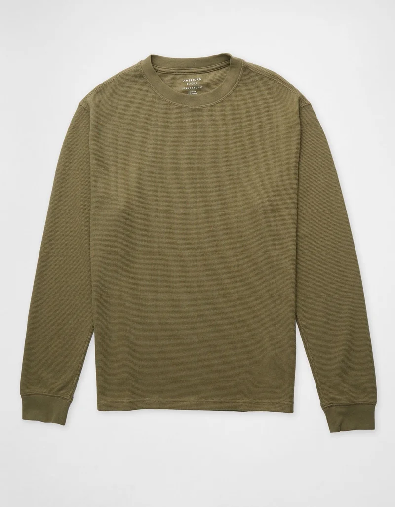 American Eagle  AE Long Sleeve Thermal T-Shirt for Men | Best Price UAE
